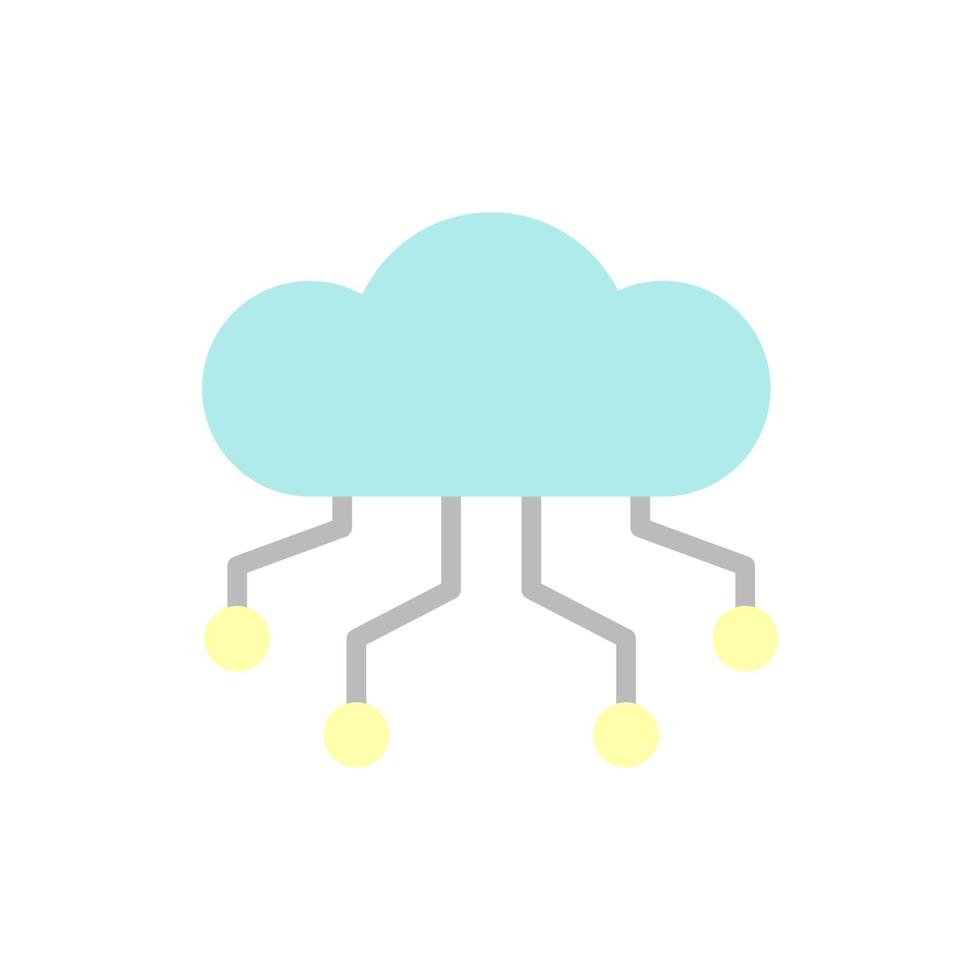 Cloud, network vector icon illustration