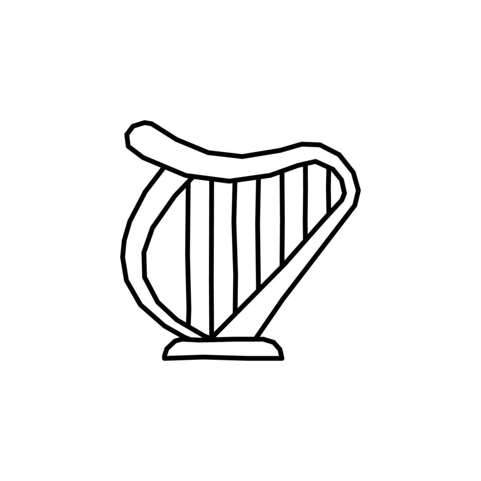 Harp vector icon illustration