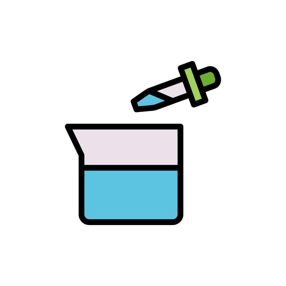 Flask, pipette vector icon illustration