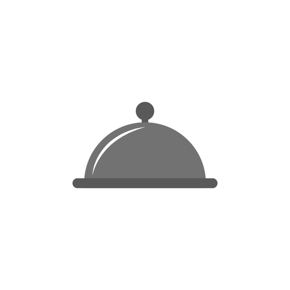 restaurant tray colored vector icon illustration