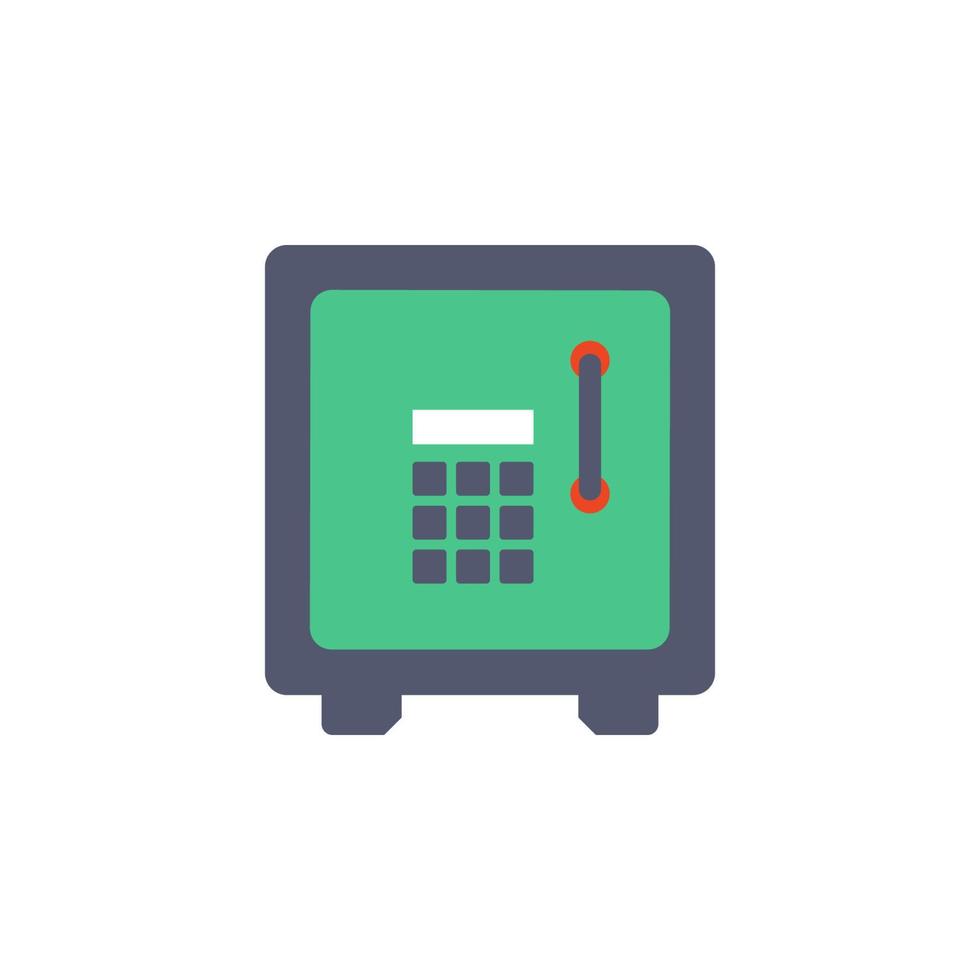 safe with code colored vector icon illustration 23015382 Vector Art at ...