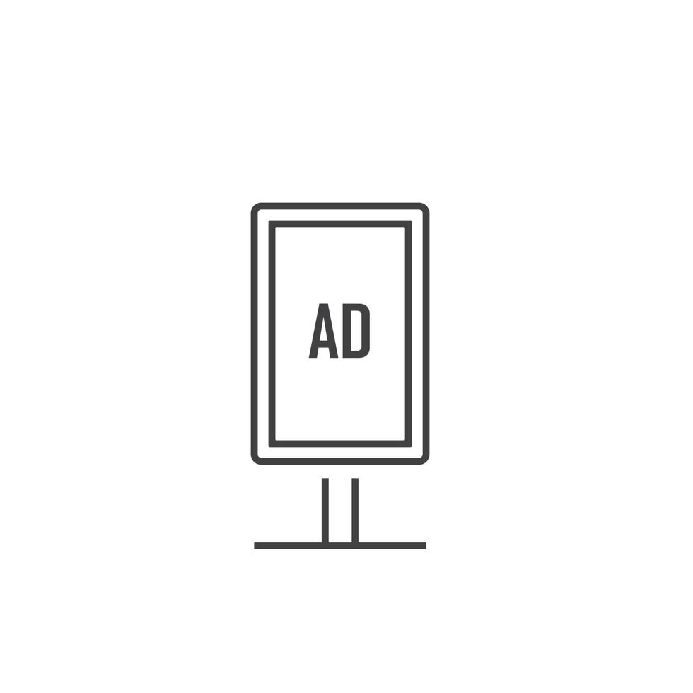 billboard, advertising vector icon illustration