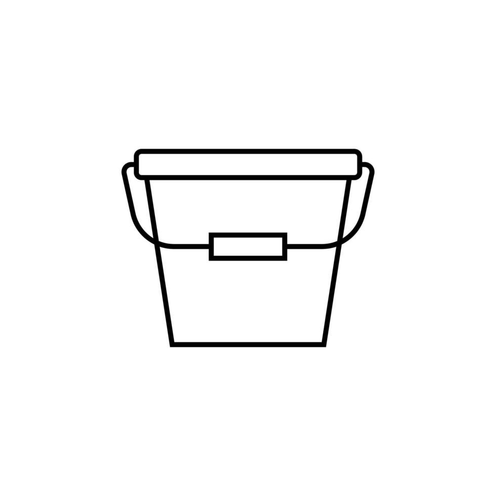 bucket vector icon illustration