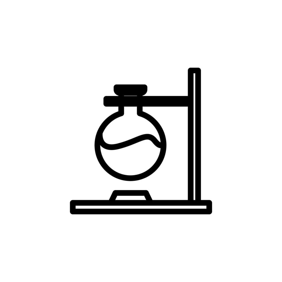 flask on fire vector icon illustration