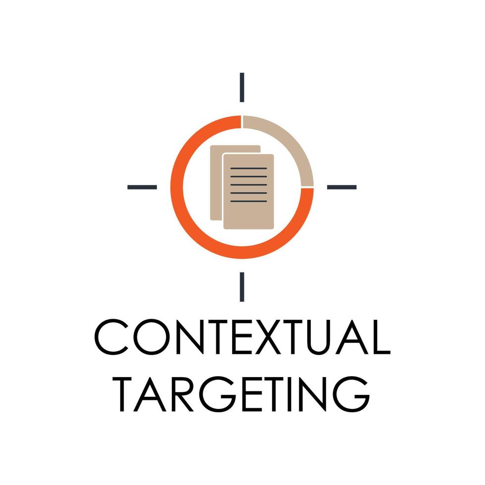 colored contextual targeting vector icon illustration