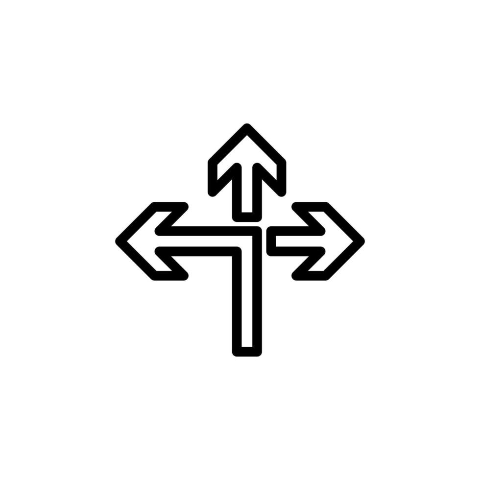 Priority of direction to left vector icon illustration