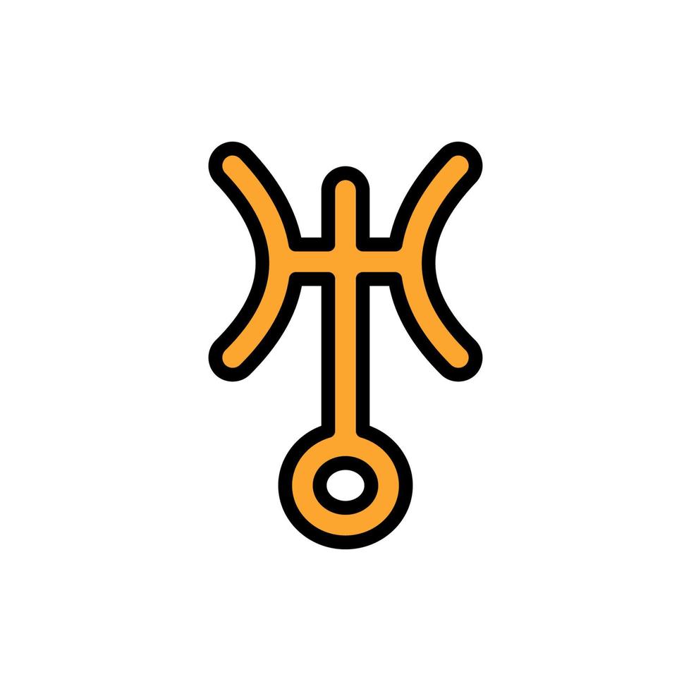 Symbol Uranus vector icon illustration