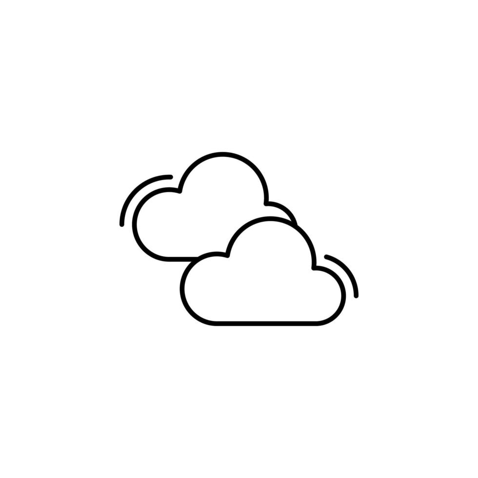 Clouds, networking vector icon illustration
