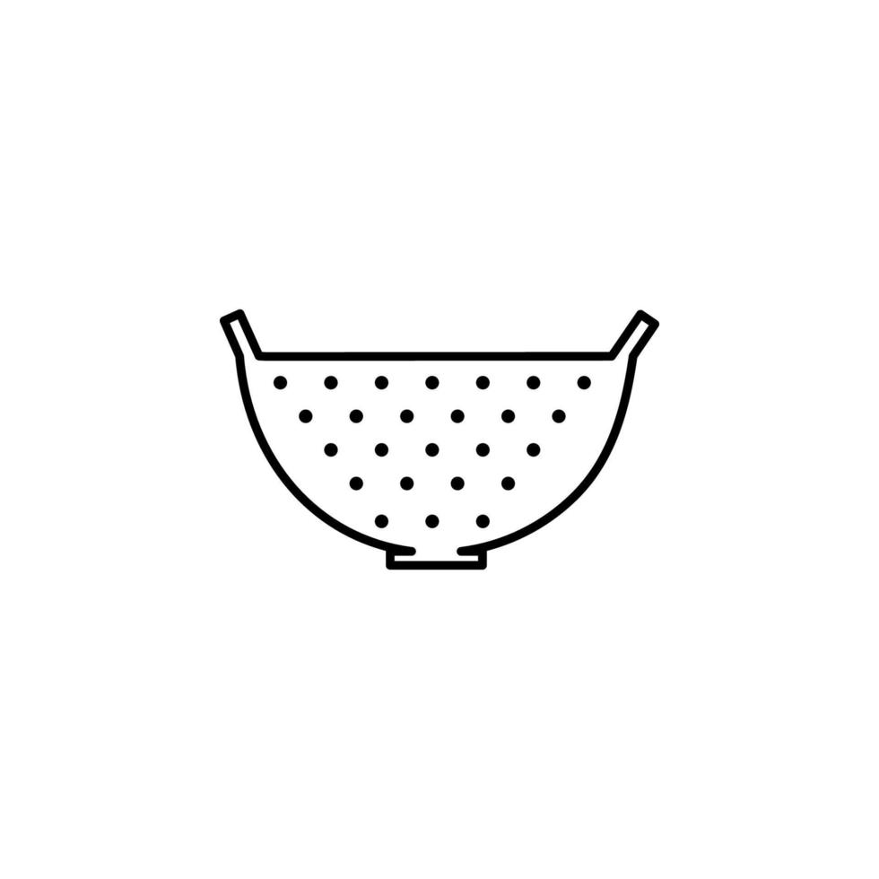 sieve simple line vector icon illustration