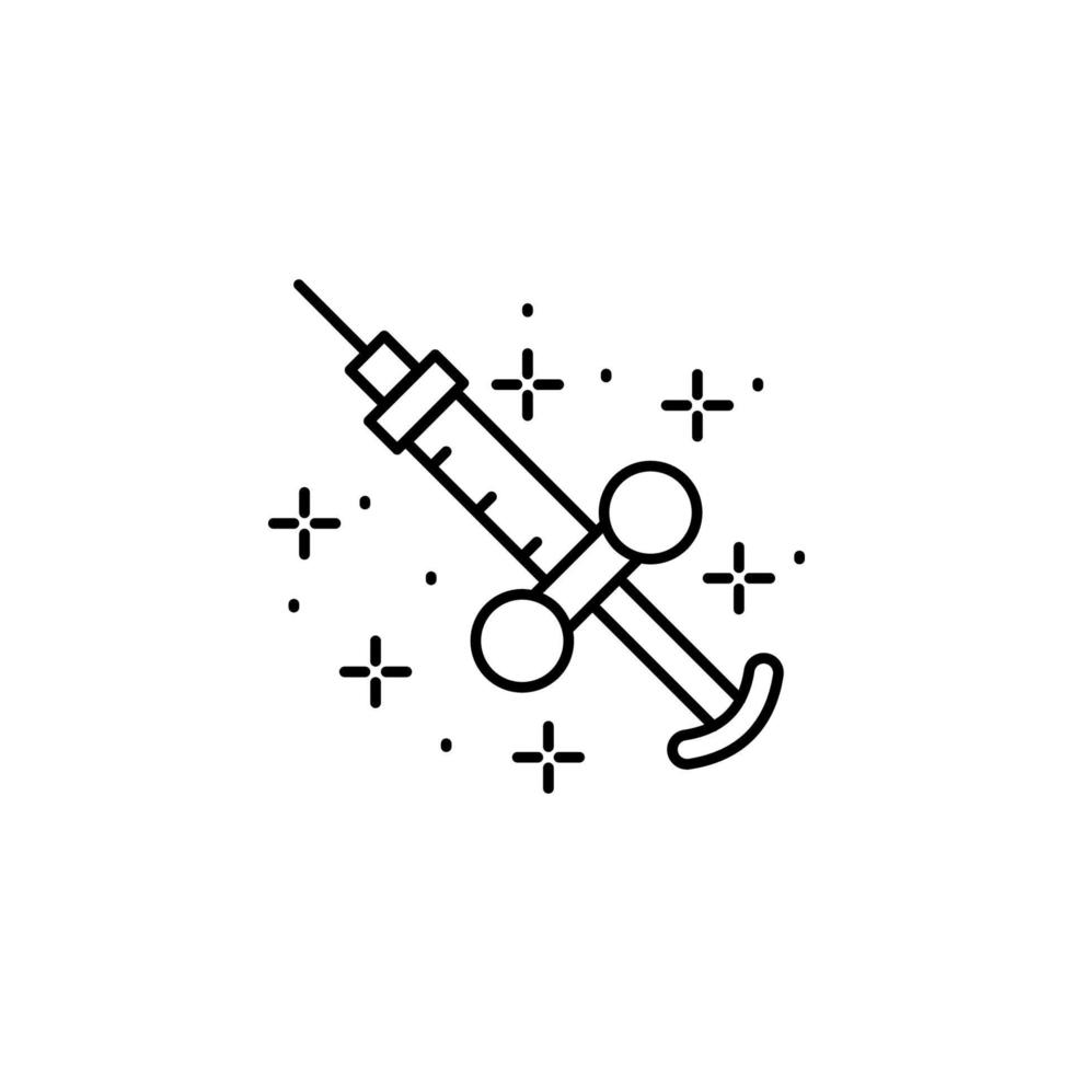 Syringe injection vector icon illustration