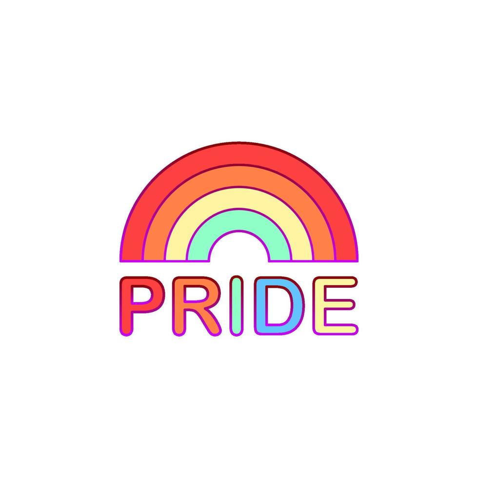 Rainbow, pride day vector icon illustration