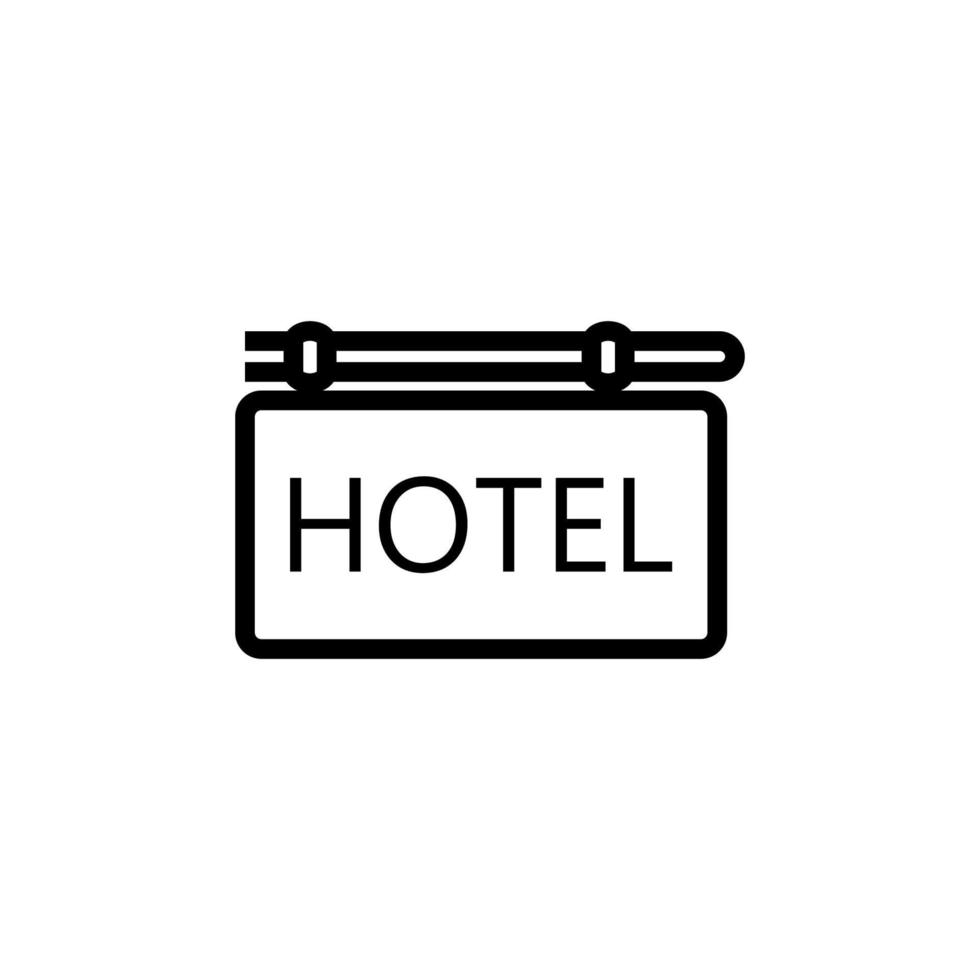 hotel firmar vector icono ilustración