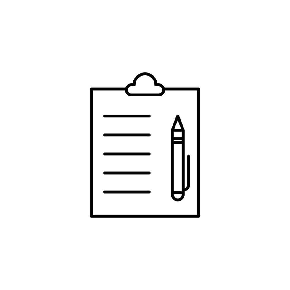 Medical report pen vector icon illustration