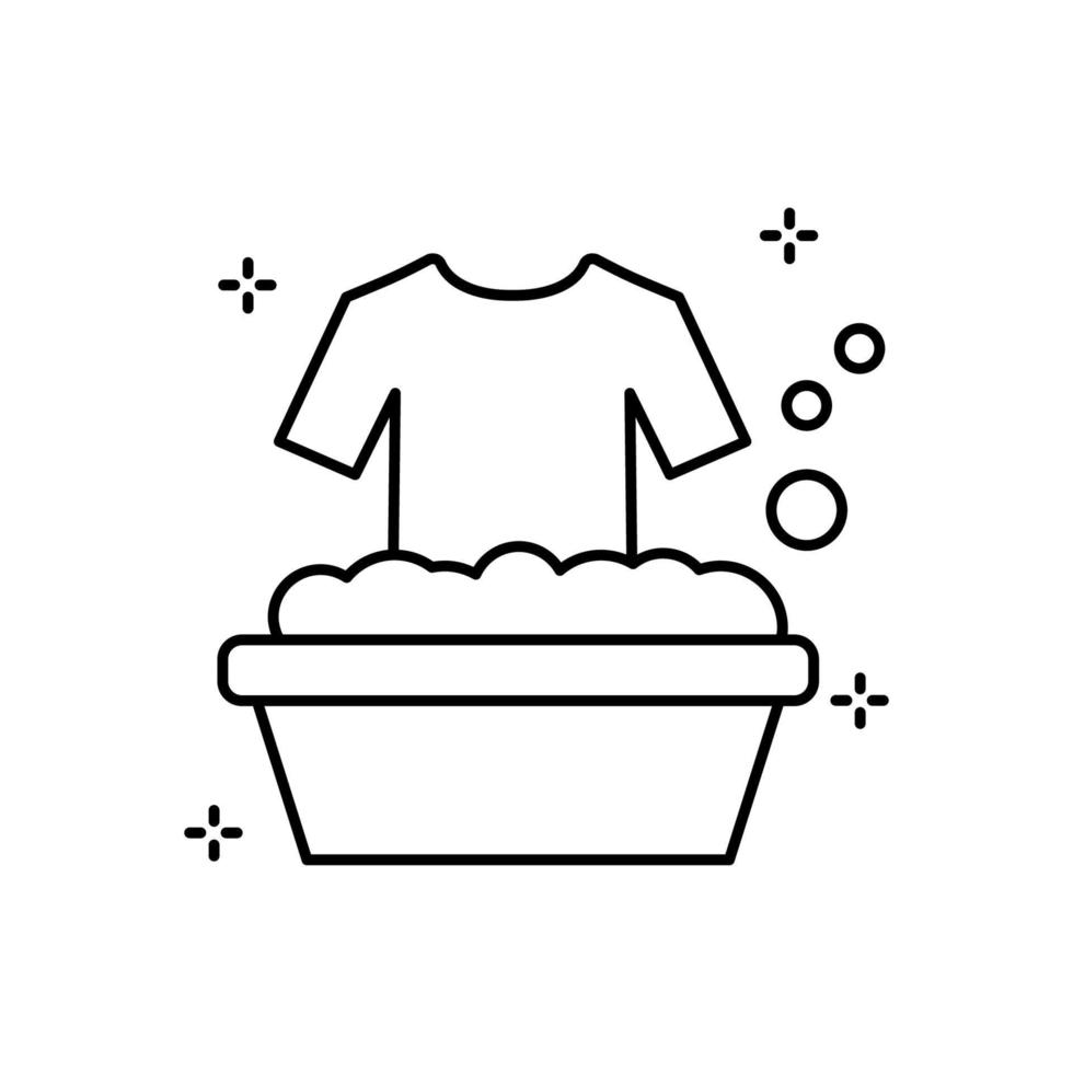 Basin, t shit, foam vector icon illustration