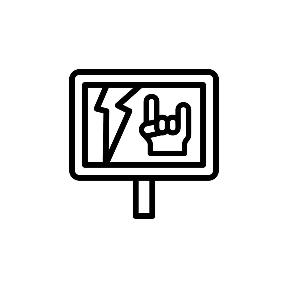 Billboard, sign, Rock concert vector icon illustration