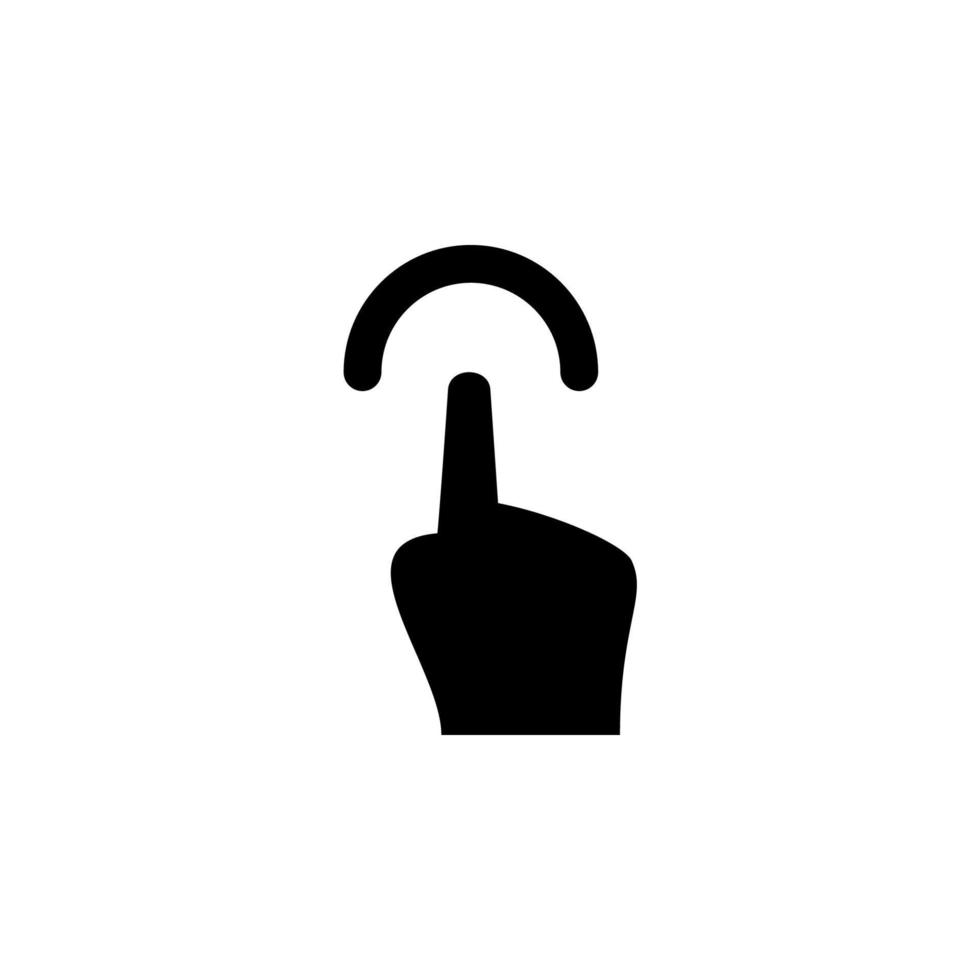 Hand, fingers, gesture, touch vector icon illustration