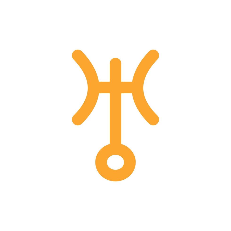 Symbol Uranus vector icon illustration