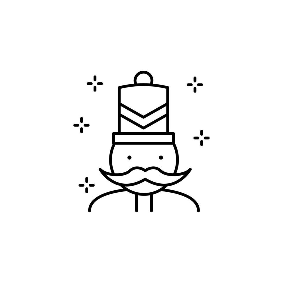 Nutcracker, man vector icon illustration