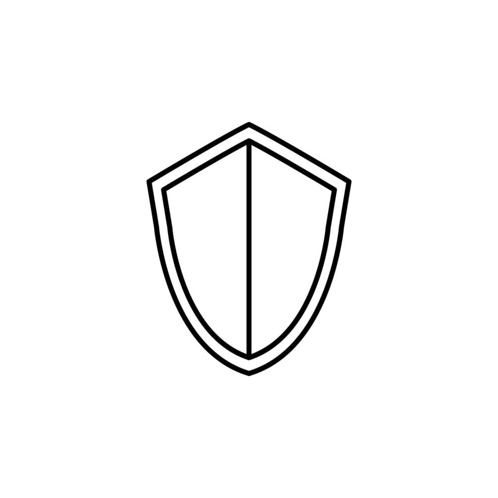 shield line vector icon illustration 23015812 Vector Art at Vecteezy