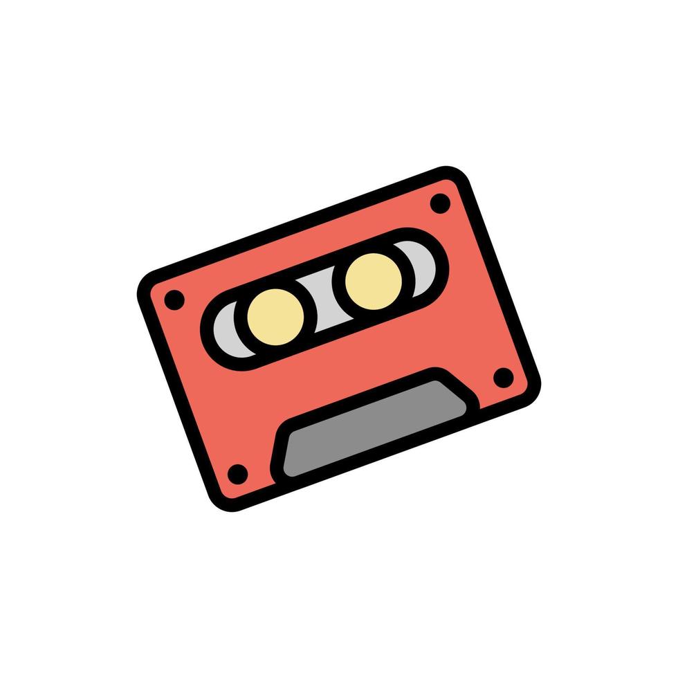 Cassette vector icon illustration