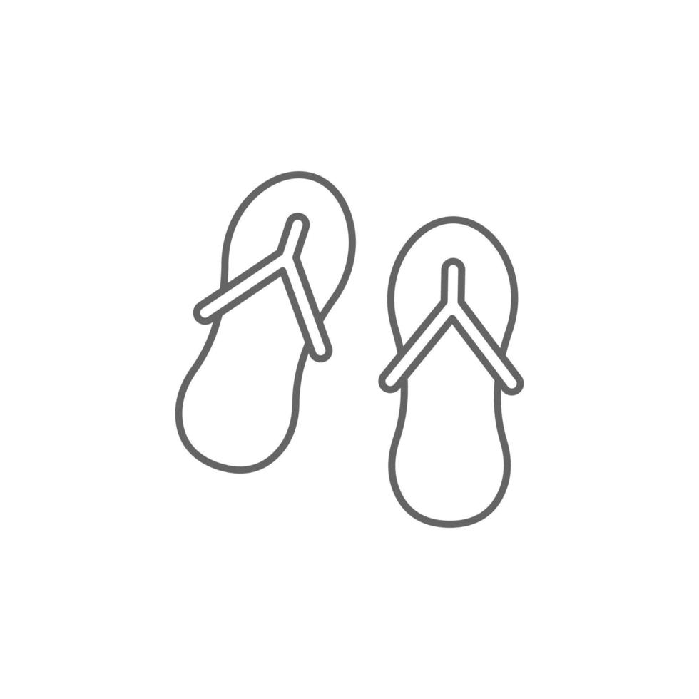 Flip flops vector icon illustration