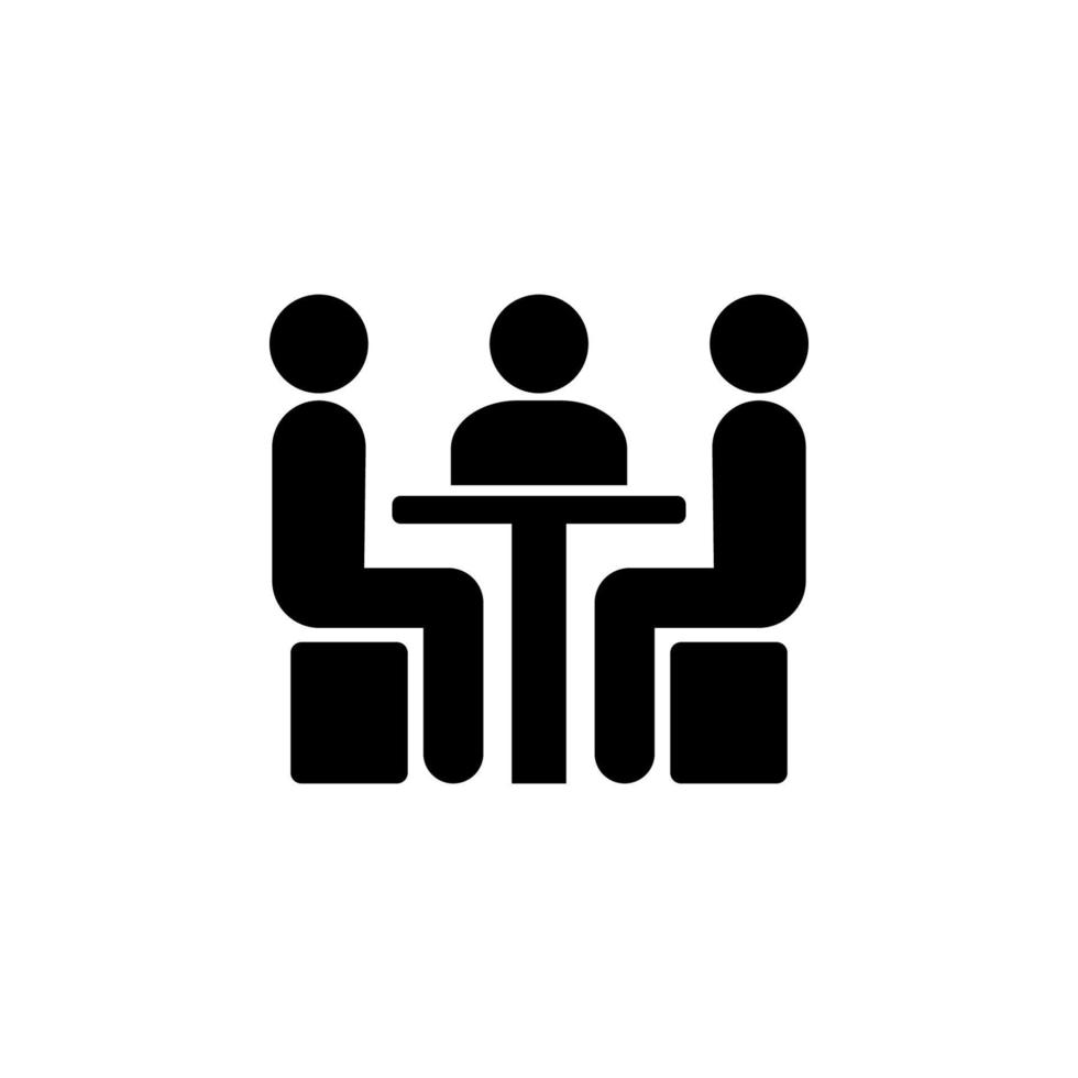 chatting at the table vector icon illustration