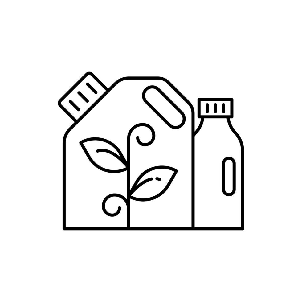 frasco, planta vector icono ilustración