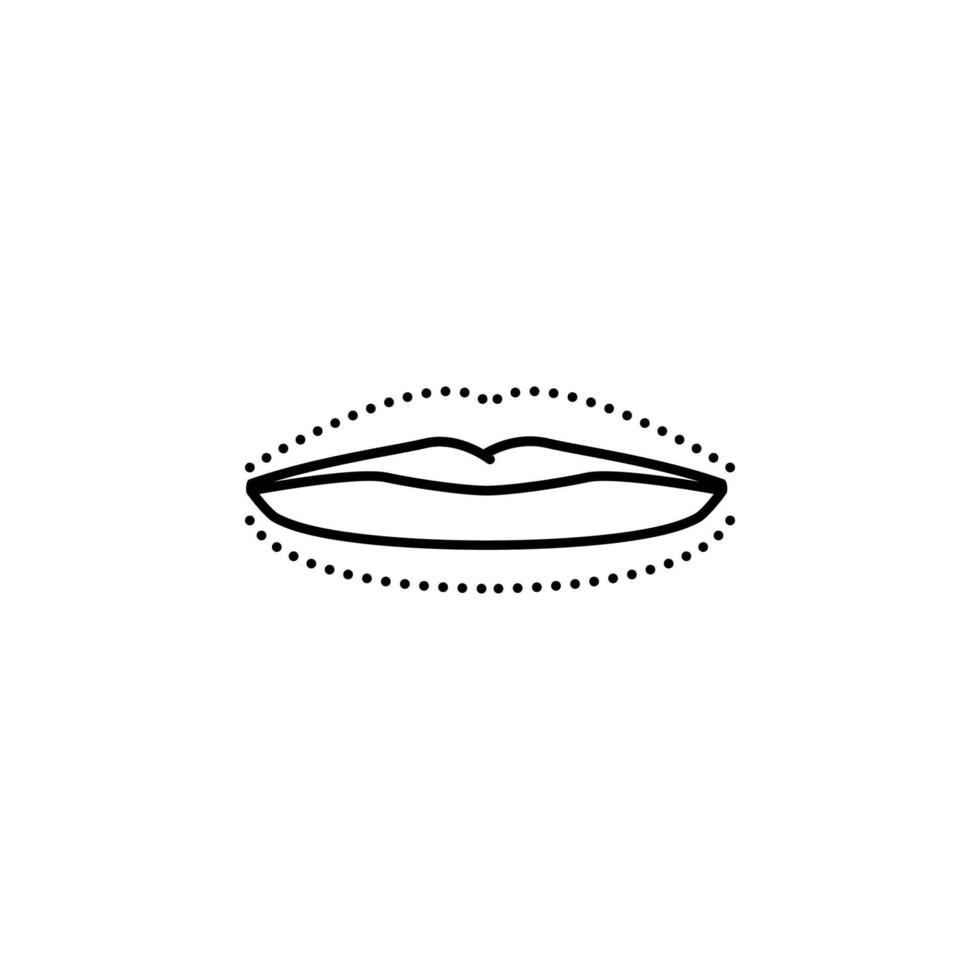 Lip augmentation vector icon illustration