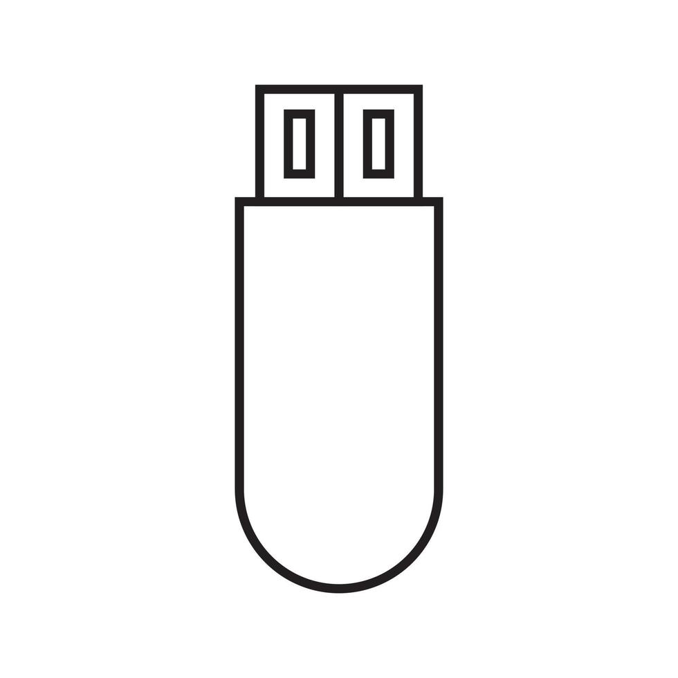 USB icono vector para sitio web, ui básico, símbolo, presentación