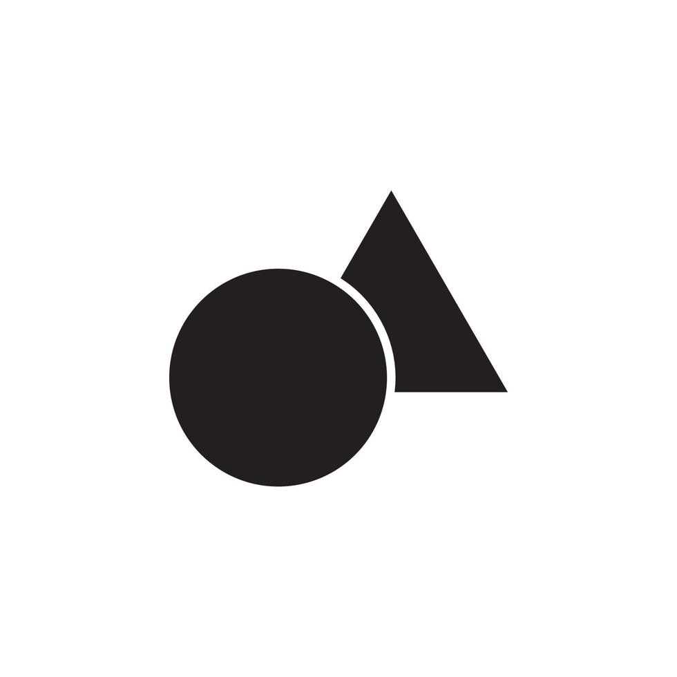 circle triangle icon vector for website, UI Essential, symbol, presentation