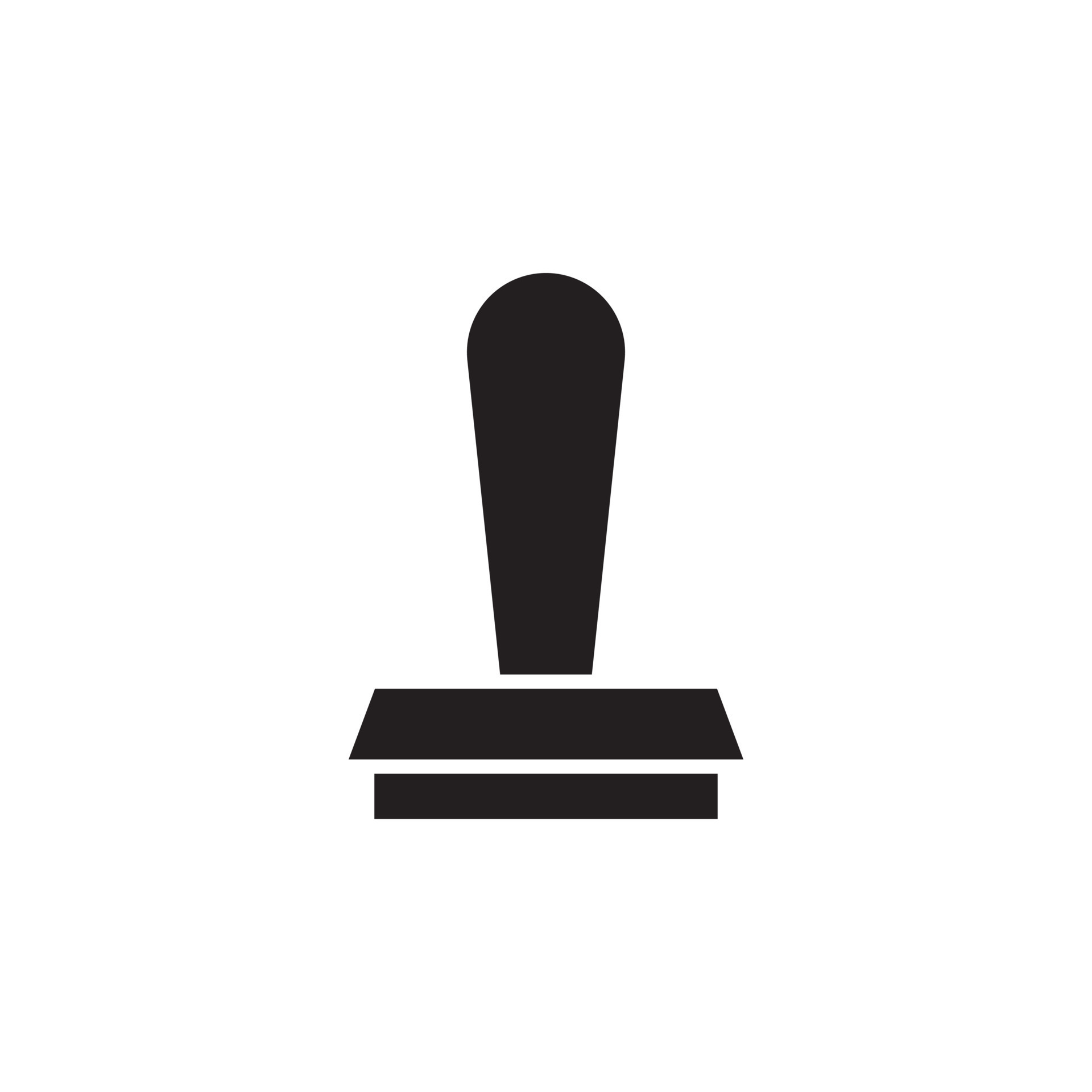 stamp icon vector for website, UI Essential, symbol, presentation