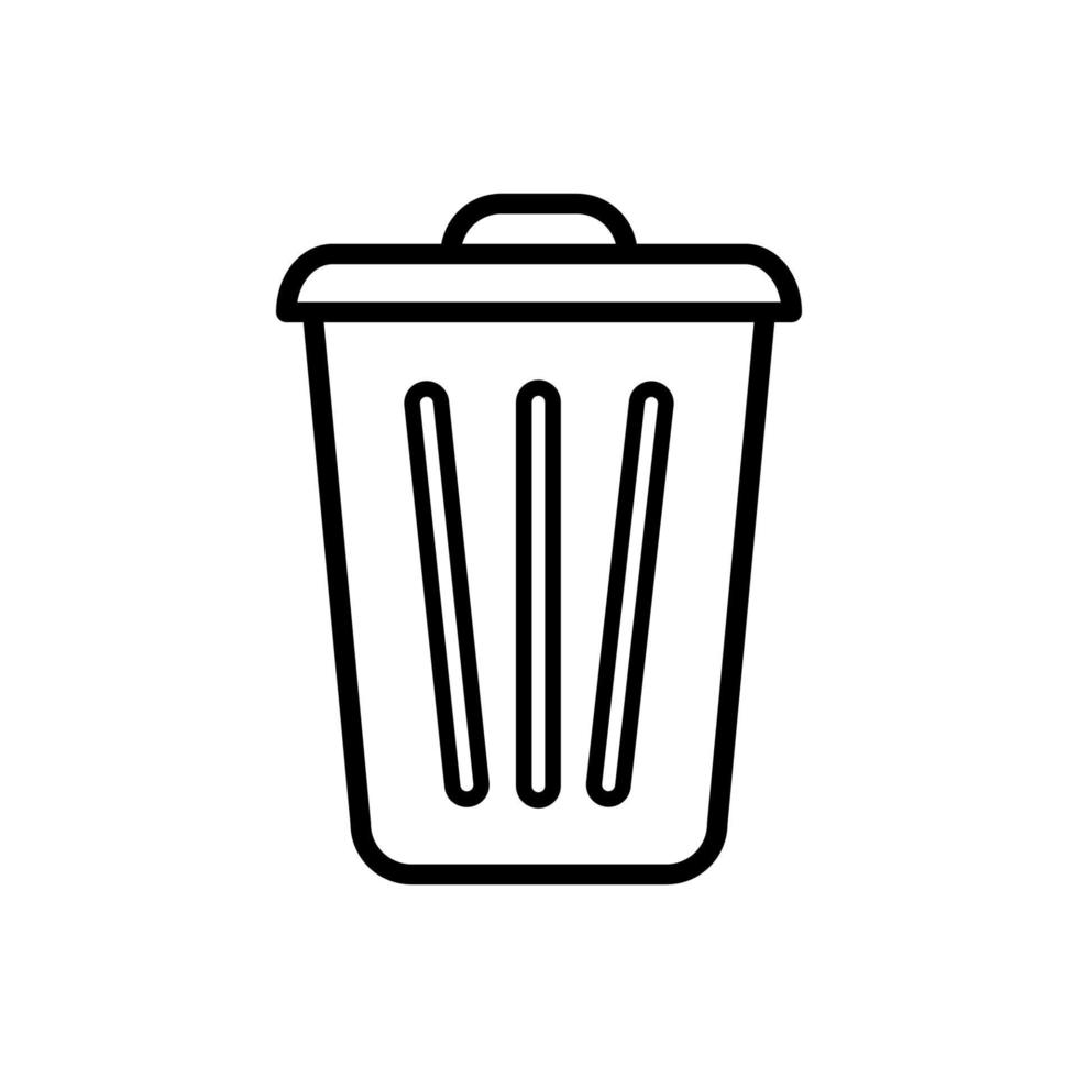 trash can icon vector