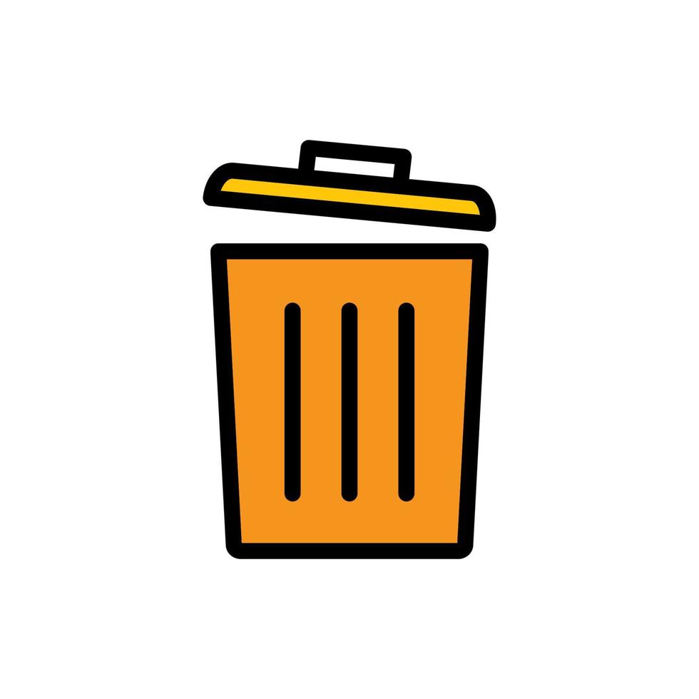 trash can icon vector