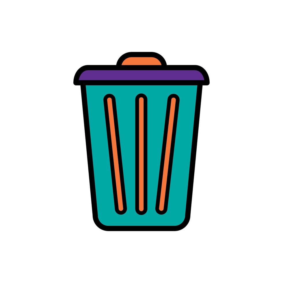 trash can icon vector