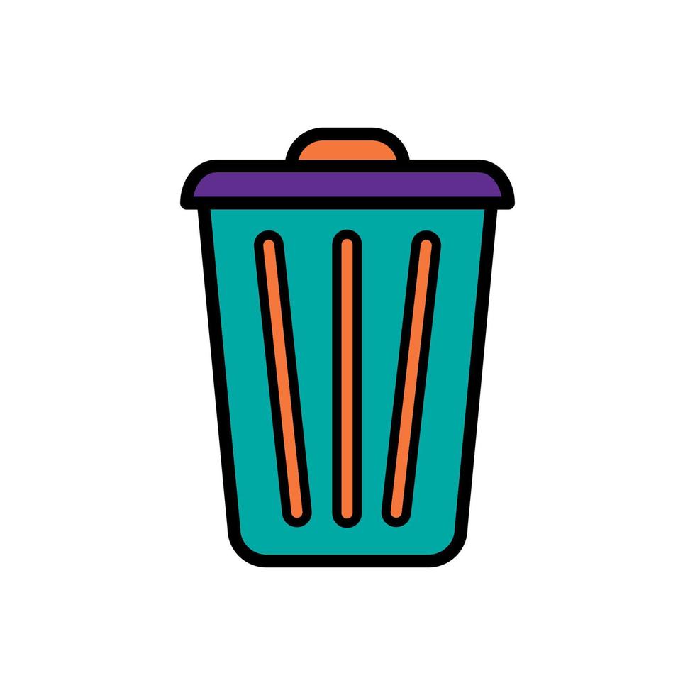 trash can icon vector