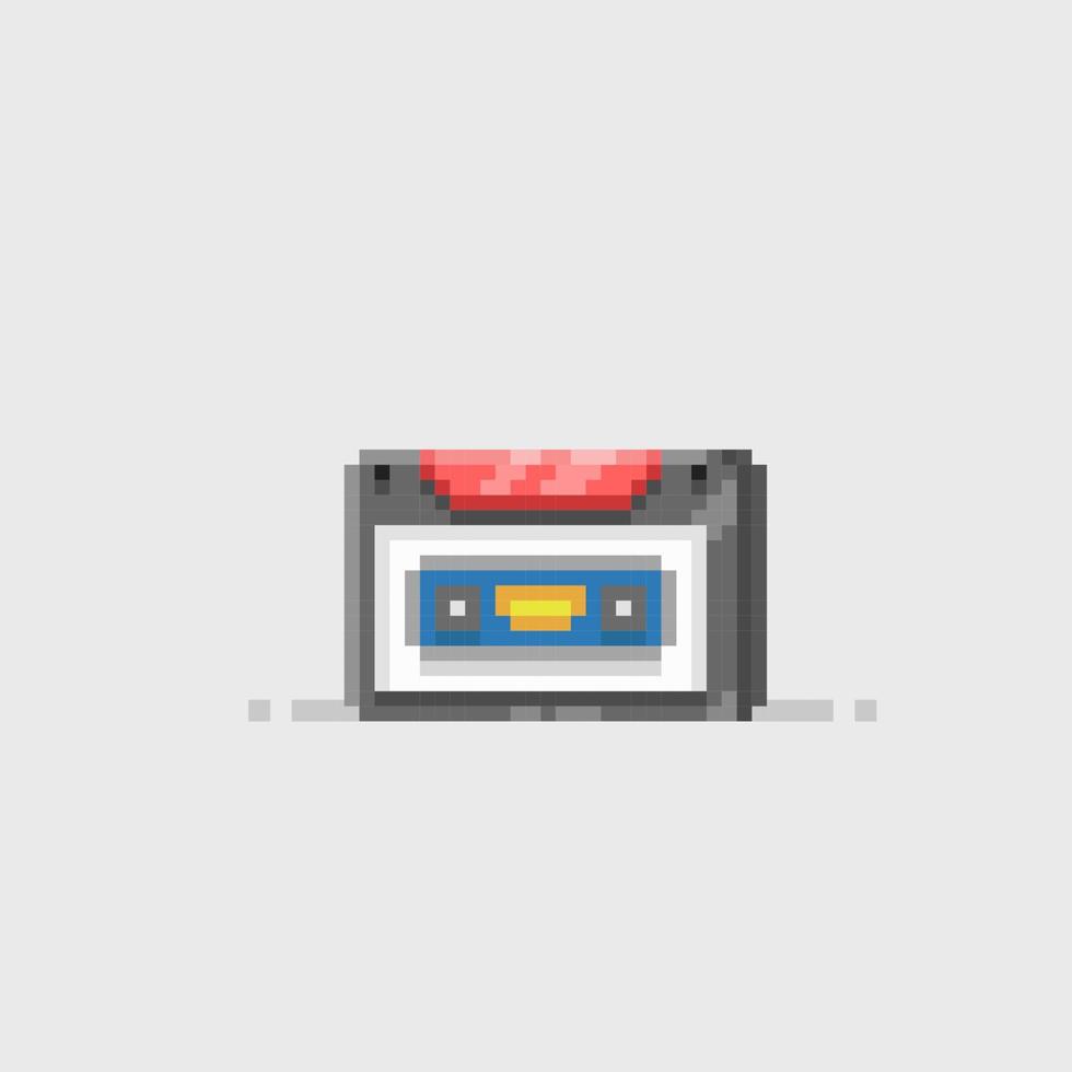 cassette tool in pixel art style vector