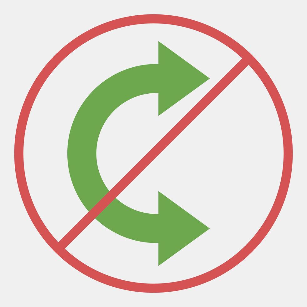 Icon do not roll. Packaging symbol elements. Icons in flat style. Good for prints, posters, logo, product packaging, sign, expedition, etc. vector
