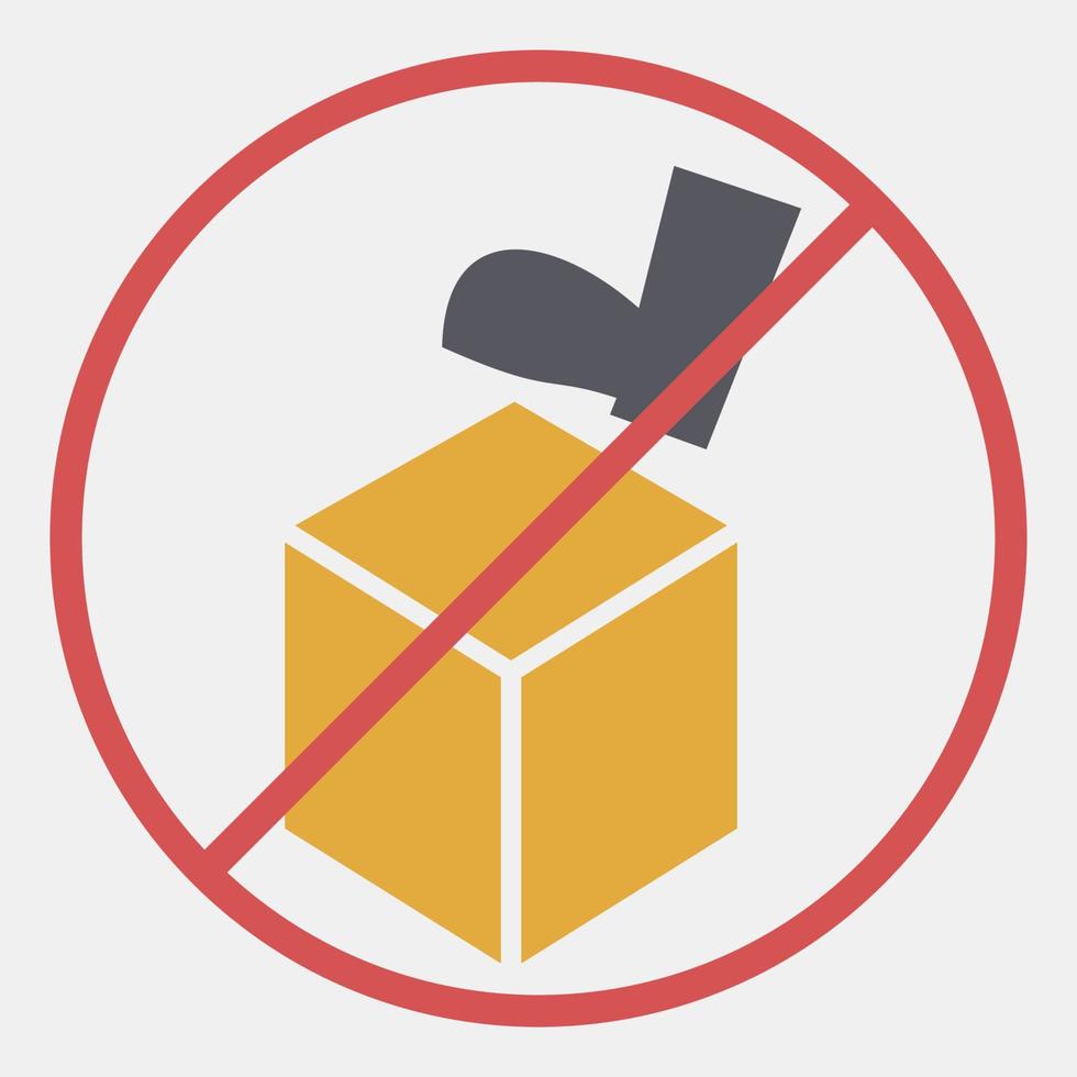 Icon do not step. Packaging symbol elements. Icons in flat style. Good for prints, posters, logo, product packaging, sign, expedition, etc. vector