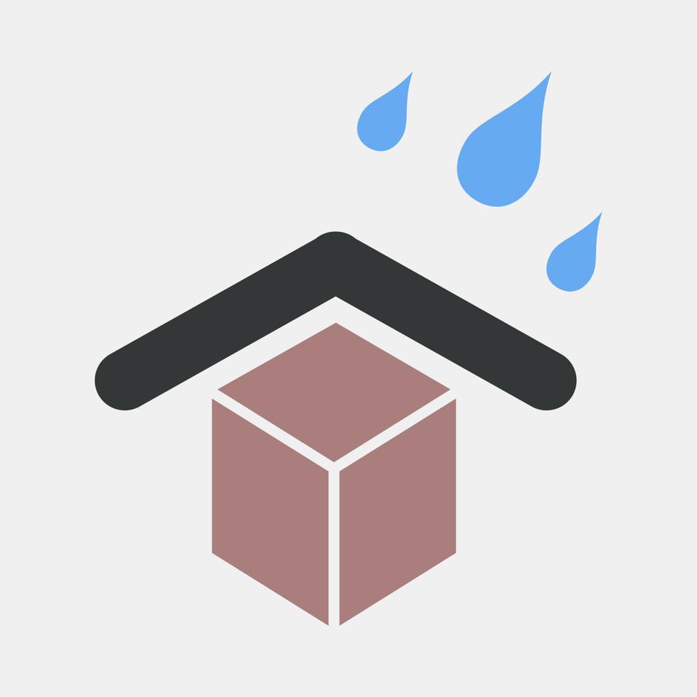 Icon protect from water. Packaging symbol elements. Icons in flat style. Good for prints, posters, logo, product packaging, sign, expedition, etc. vector