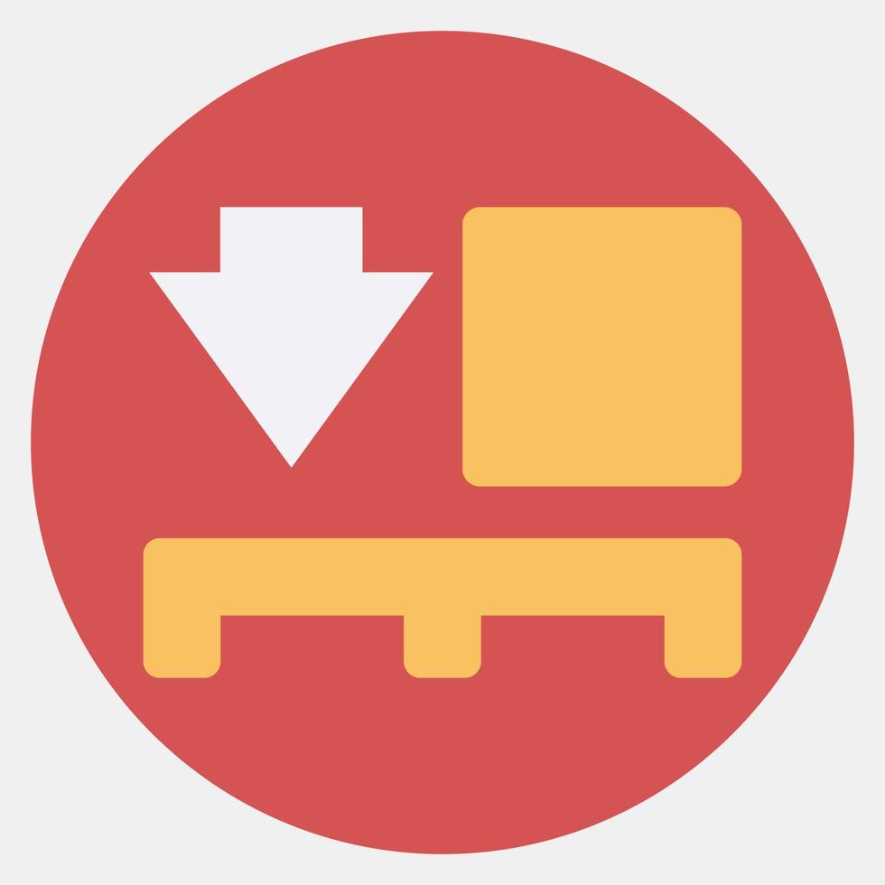 Icon use pallet. Packaging symbol elements. Icons in color mate style. Good for prints, posters, logo, product packaging, sign, expedition, etc. vector