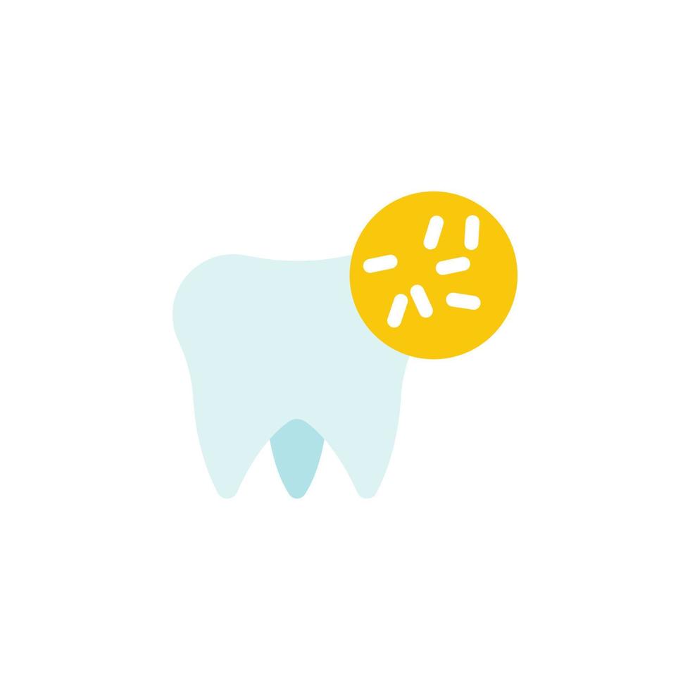 Dentistry, bacteria, dentist, doctor, hospital teeth color vector icon illustration