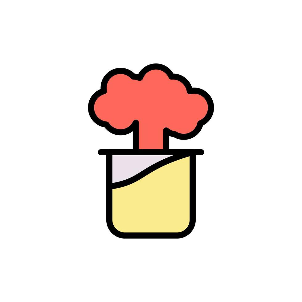 Flask, explosion vector icon illustration