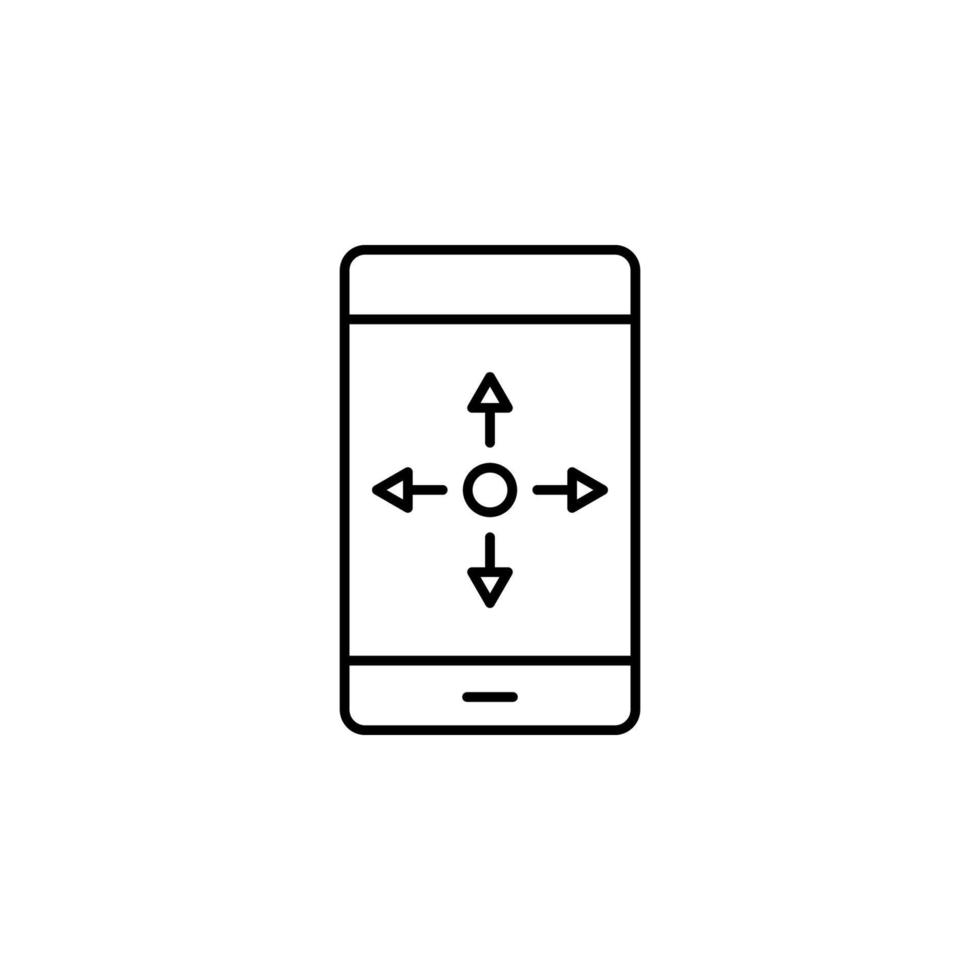 Mobile, augmented reality, control vector icon illustration
