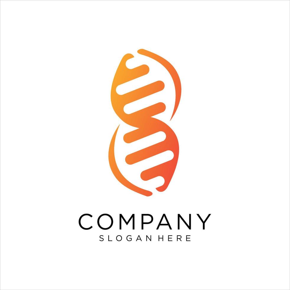 DNA logo design template.icon for science technology vector