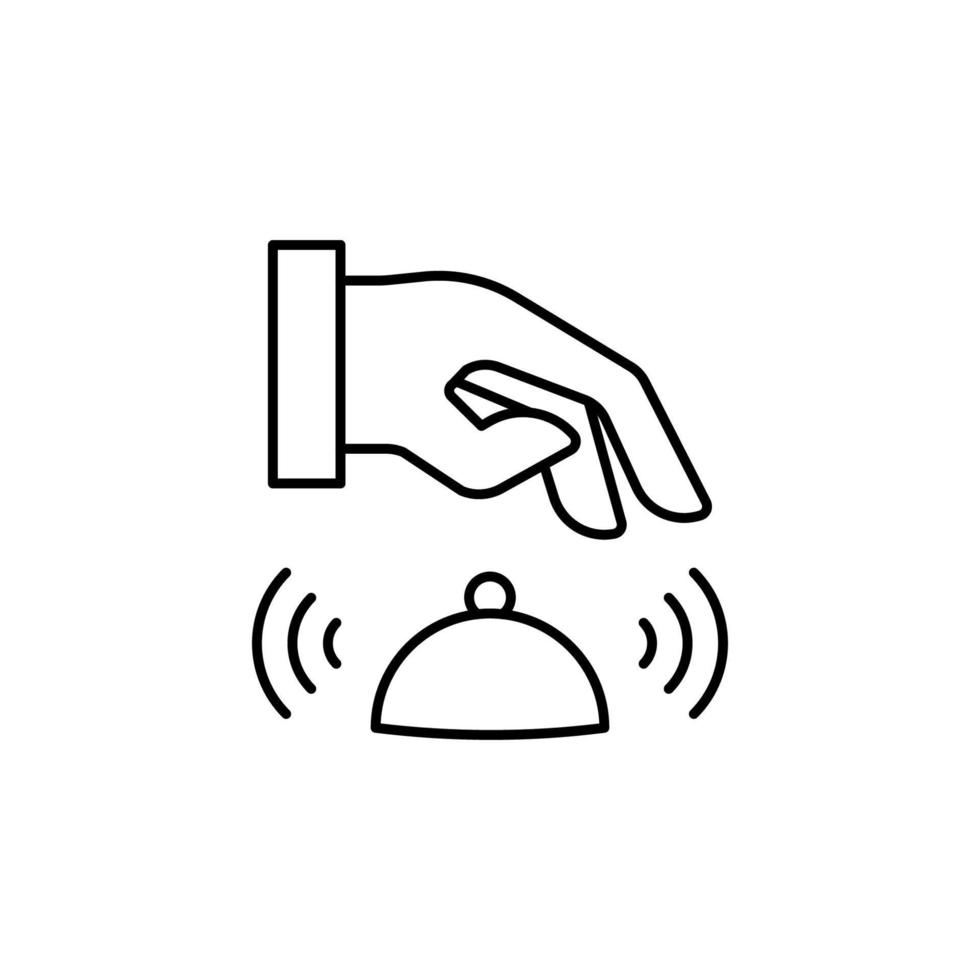 Bell, hotel, room service vector icon illustration