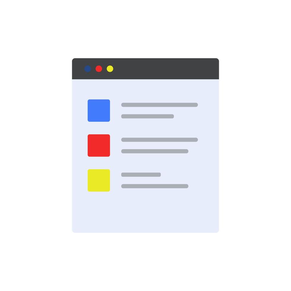 online form colored vector icon illustration
