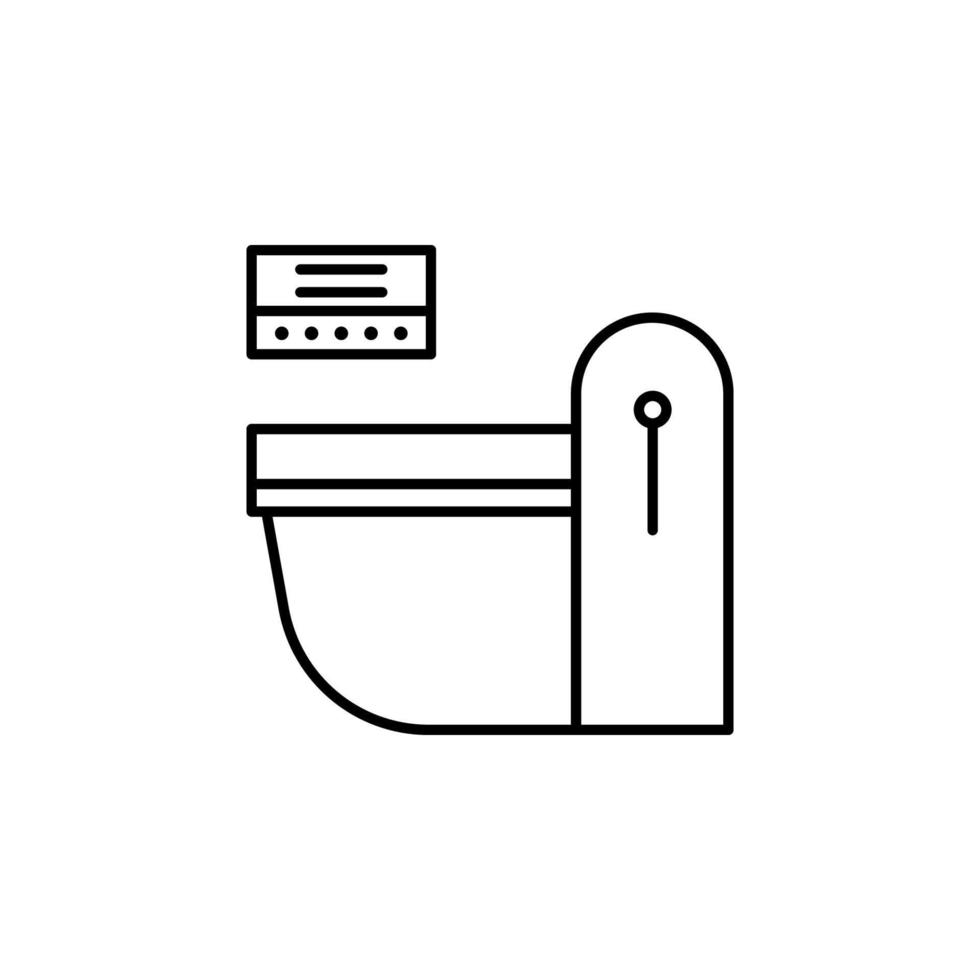 Smart bathroom vector icon illustration
