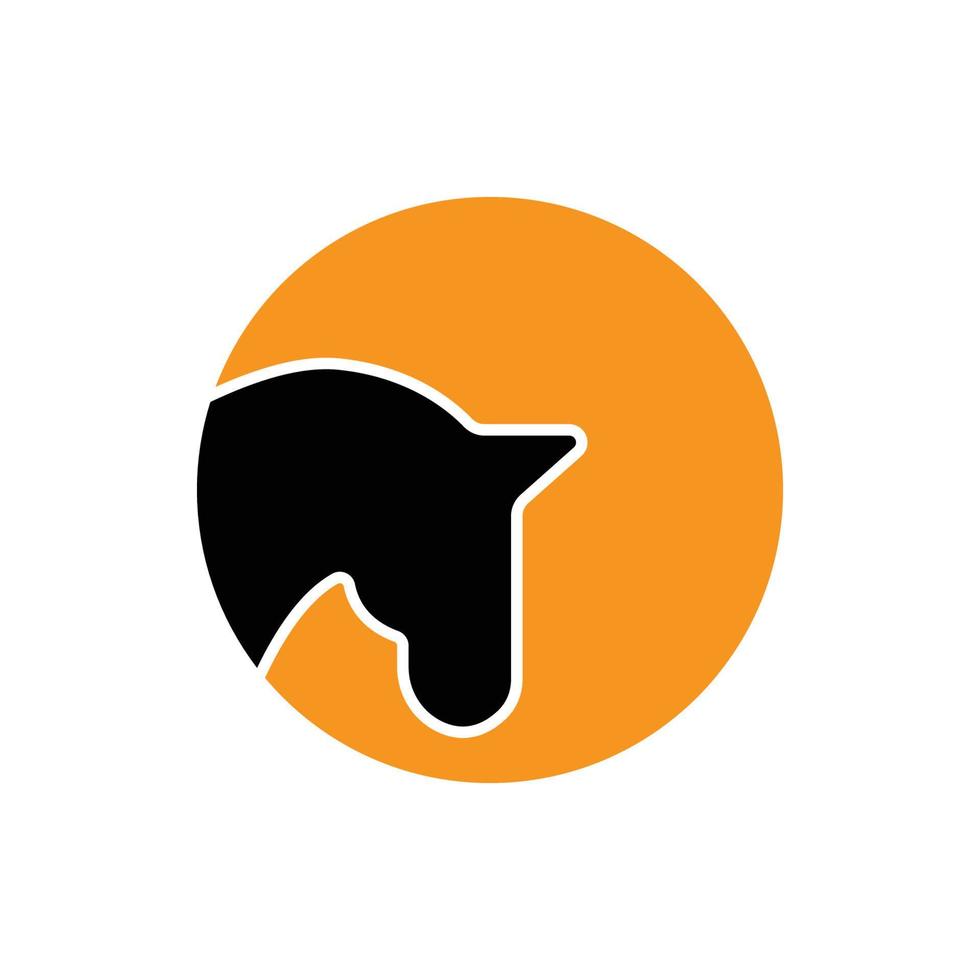 Elegant horse icon Royal stallion logo with slogan template vector