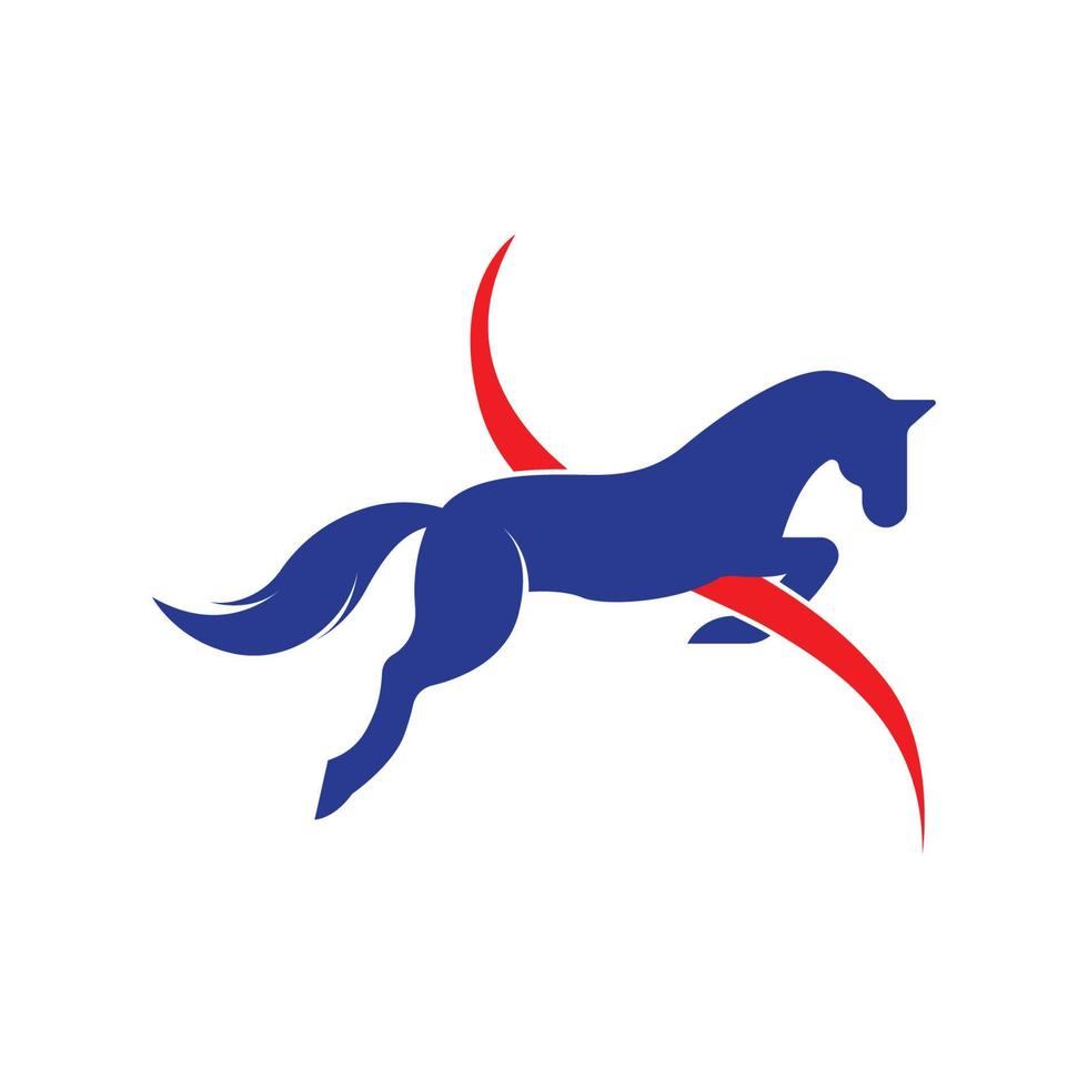 Elegant horse icon Royal stallion logo with slogan template vector