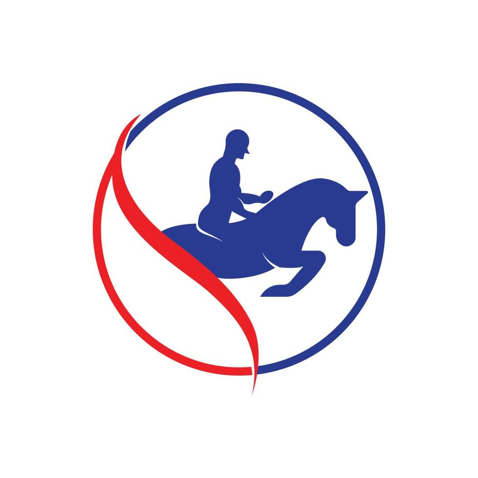 Elegant horse icon Royal stallion logo with slogan template vector